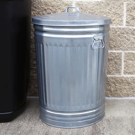 metal trash can for house|50 gallon metal trash can.